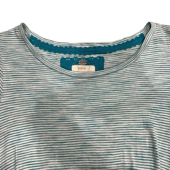 Cupio Women’s Striped Tie Front Short Sleeve T Shirt Size Medium - Picture 4 of 11